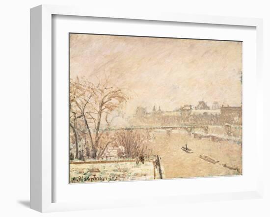 The Seine from the Pont-Neuf-Camille Pissarro-Framed Giclee Print