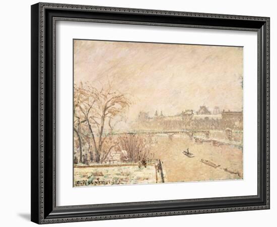 The Seine from the Pont-Neuf-Camille Pissarro-Framed Giclee Print