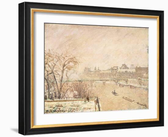 The Seine from the Pont-Neuf-Camille Pissarro-Framed Giclee Print