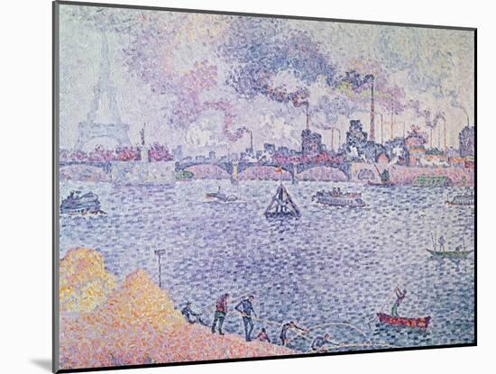 The Seine, Grenelle, 1899-Paul Signac-Mounted Giclee Print