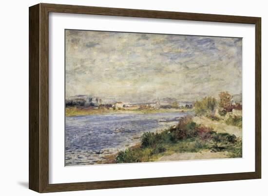 The Seine in Argenteuil, 1873, 1841-1919-Pierre-Auguste Renoir-Framed Giclee Print