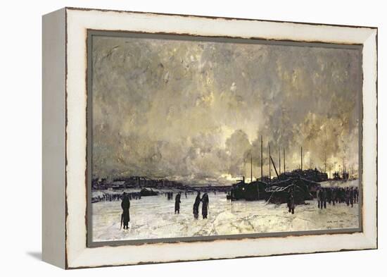 The Seine in December, 1879-Luigi Loir-Framed Premier Image Canvas