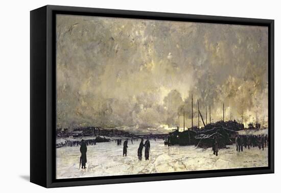 The Seine in December, 1879-Luigi Loir-Framed Premier Image Canvas