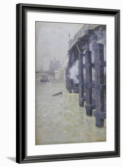 The Seine in December, 1893-Fritz Thaulow-Framed Giclee Print