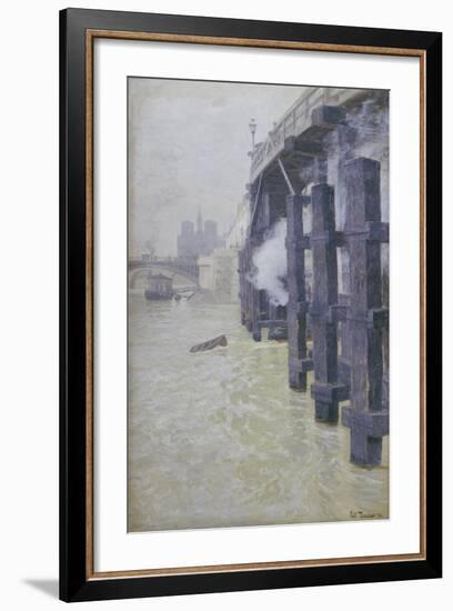 The Seine in December, 1893-Fritz Thaulow-Framed Giclee Print