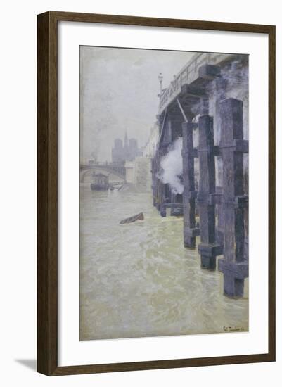 The Seine in December, 1893-Fritz Thaulow-Framed Giclee Print