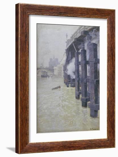 The Seine in December, 1893-Fritz Thaulow-Framed Giclee Print