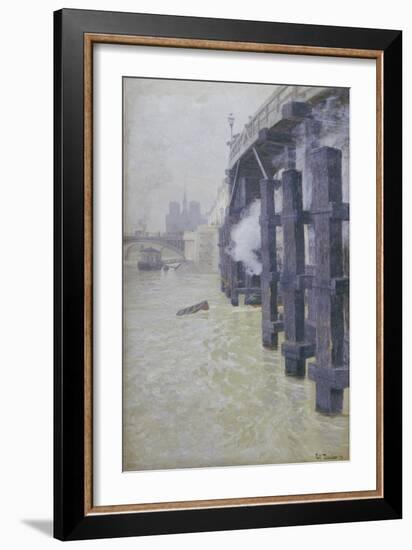 The Seine in December, 1893-Fritz Thaulow-Framed Giclee Print