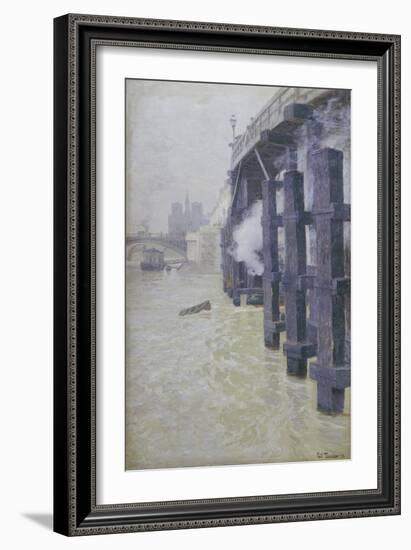 The Seine in December, 1893-Fritz Thaulow-Framed Giclee Print