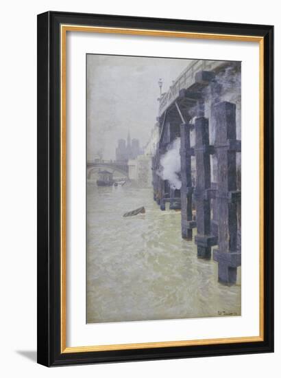 The Seine in December, 1893-Fritz Thaulow-Framed Giclee Print