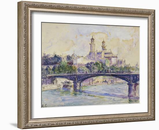 The Seine in front of the Trocadero-Henri Edmond Cross-Framed Giclee Print