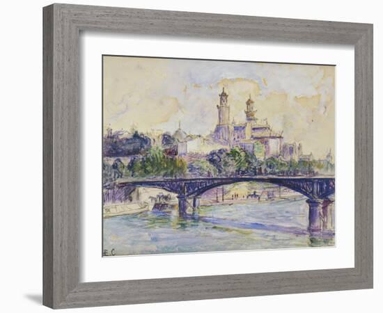 The Seine in front of the Trocadero-Henri Edmond Cross-Framed Giclee Print