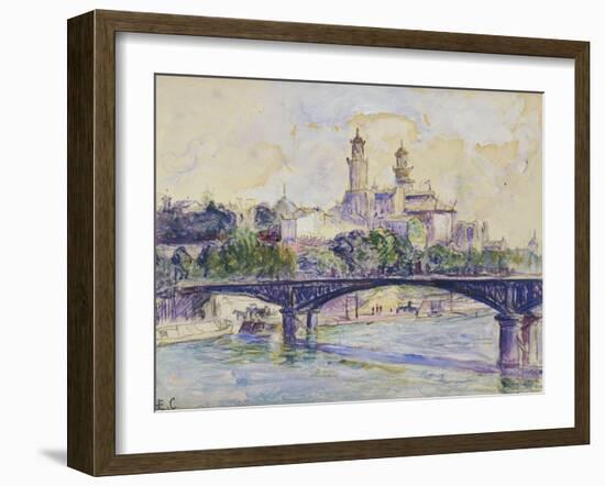 The Seine in front of the Trocadero-Henri Edmond Cross-Framed Giclee Print