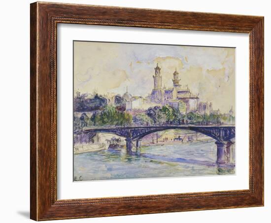 The Seine in front of the Trocadero-Henri Edmond Cross-Framed Giclee Print