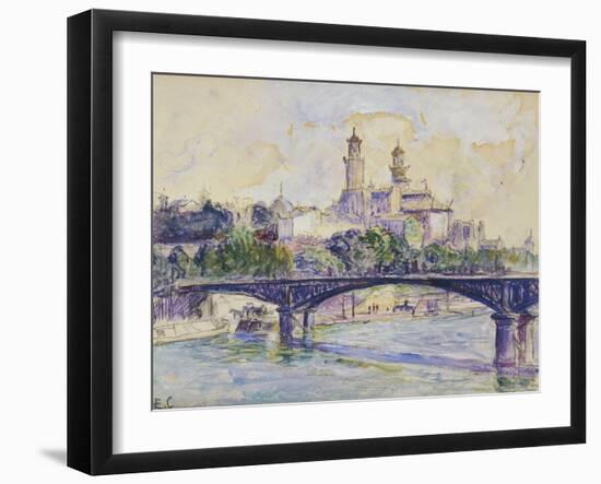 The Seine in front of the Trocadero-Henri Edmond Cross-Framed Giclee Print