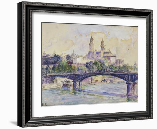 The Seine in front of the Trocadero-Henri Edmond Cross-Framed Giclee Print