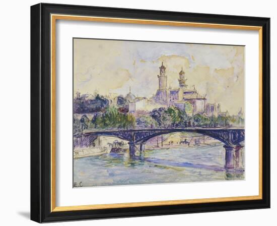 The Seine in front of the Trocadero-Henri Edmond Cross-Framed Giclee Print