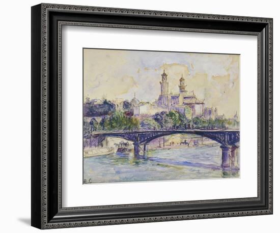 The Seine in front of the Trocadero-Henri Edmond Cross-Framed Giclee Print