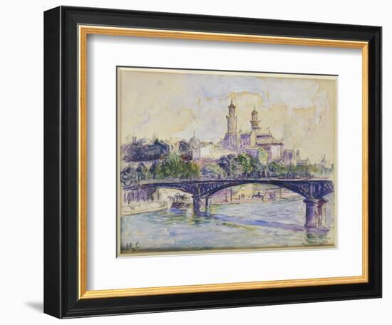 The Seine in Front of the Trocadero-Henri Edmond Cross-Framed Giclee Print