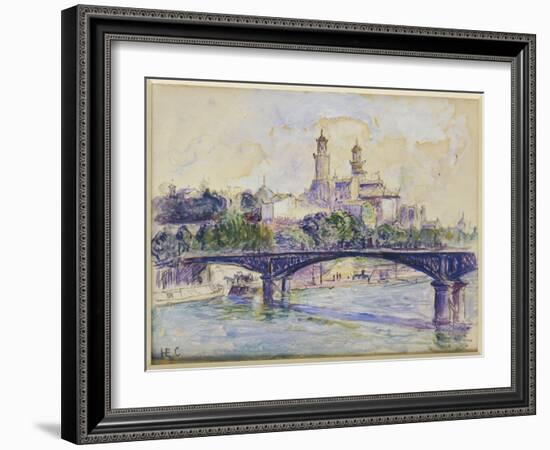 The Seine in Front of the Trocadero-Henri Edmond Cross-Framed Giclee Print