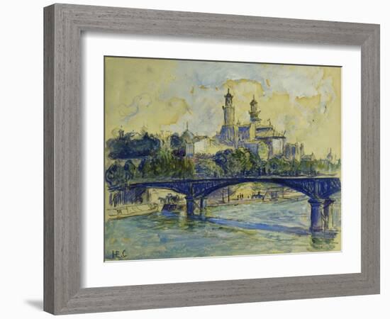 The Seine in front of the Trocodero-Henri Edmond Cross-Framed Giclee Print