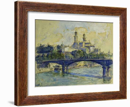 The Seine in front of the Trocodero-Henri Edmond Cross-Framed Giclee Print