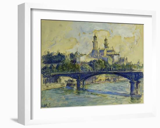 The Seine in front of the Trocodero-Henri Edmond Cross-Framed Giclee Print