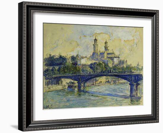 The Seine in front of the Trocodero-Henri Edmond Cross-Framed Giclee Print