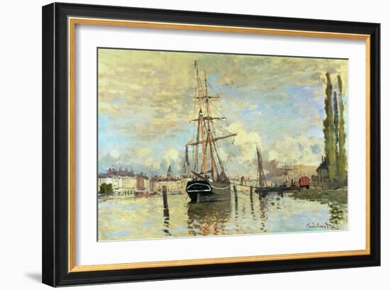 The Seine in Rouen, 1874-Claude Monet-Framed Giclee Print