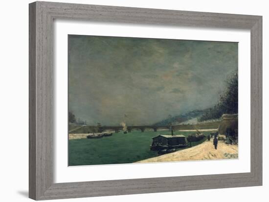 The Seine Near the Pont De Jena, 1875-Paul Gauguin-Framed Giclee Print