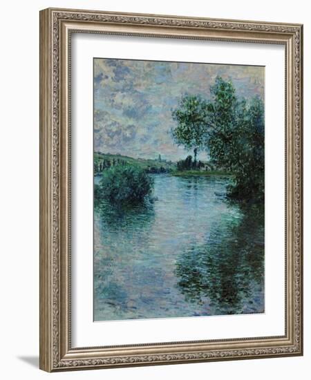 The Seine Near Vetheuil, 1879-Claude Monet-Framed Giclee Print