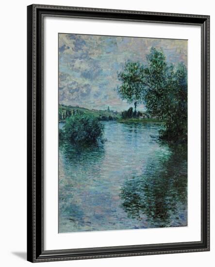 The Seine Near Vetheuil, 1879-Claude Monet-Framed Giclee Print