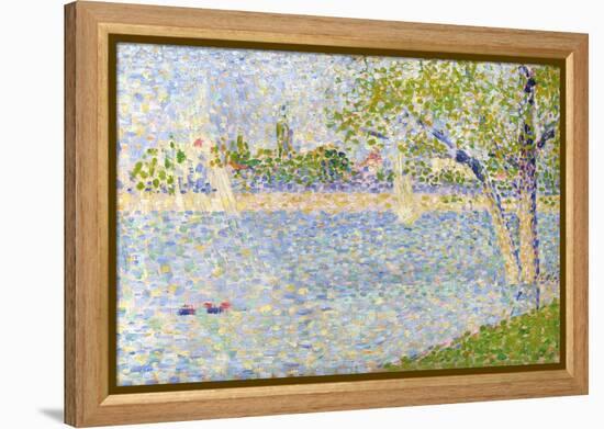 The Seine Seen from La Grande Jatte, 1888-Georges Seurat-Framed Premier Image Canvas