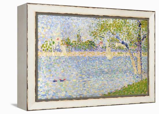 The Seine Seen from La Grande Jatte, 1888-Georges Seurat-Framed Premier Image Canvas