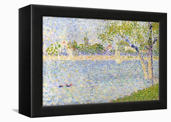 The Seine Seen from La Grande Jatte, 1888-Georges Seurat-Framed Premier Image Canvas