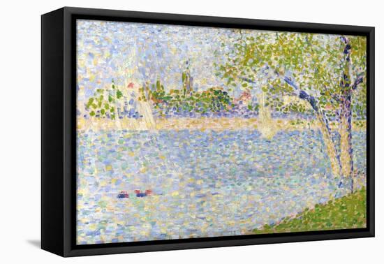 The Seine Seen from La Grande Jatte, 1888-Georges Seurat-Framed Premier Image Canvas