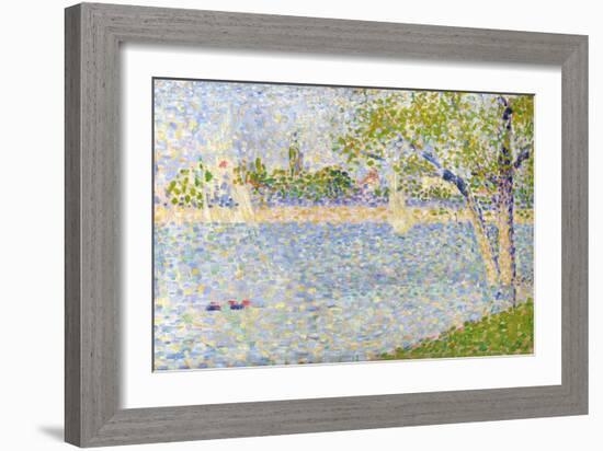 The Seine Seen from La Grande Jatte, 1888-Georges Seurat-Framed Giclee Print