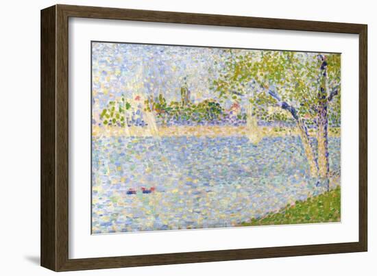 The Seine Seen from La Grande Jatte, 1888-Georges Seurat-Framed Giclee Print