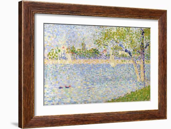 The Seine Seen from La Grande Jatte, 1888-Georges Seurat-Framed Giclee Print