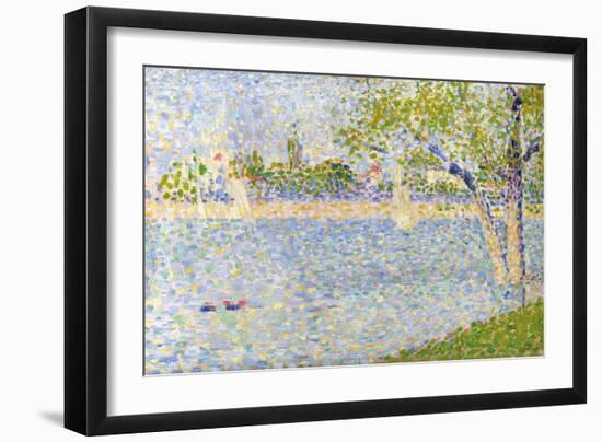 The Seine Seen from La Grande Jatte, 1888-Georges Seurat-Framed Giclee Print