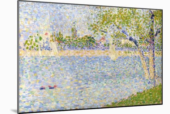 The Seine Seen from La Grande Jatte, 1888-Georges Seurat-Mounted Giclee Print