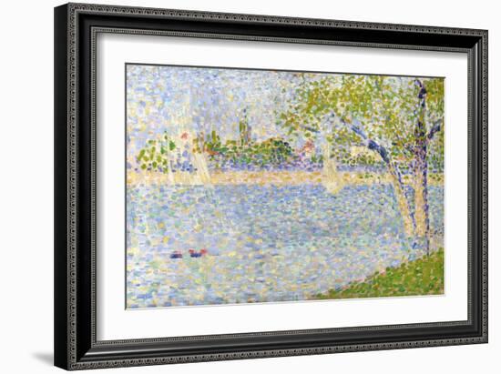 The Seine Seen from La Grande Jatte, 1888-Georges Seurat-Framed Giclee Print