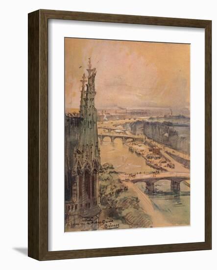 'The Seine seen from Notre Dame', 1915-Charles Jouas-Framed Giclee Print