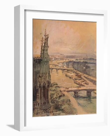 'The Seine seen from Notre Dame', 1915-Charles Jouas-Framed Giclee Print