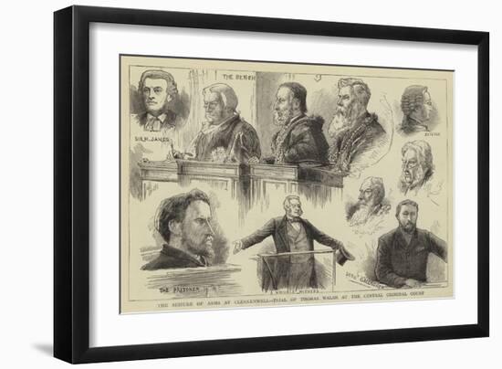 The Seizure of Arms at Clerkenwell, Trial of Thomas Walsh at the Central Criminal Court-null-Framed Giclee Print