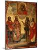 The Selected Saints before the Icon of Our Lady of Kazan, Late 18th Cent.-Evfimy Denisov-Mounted Giclee Print