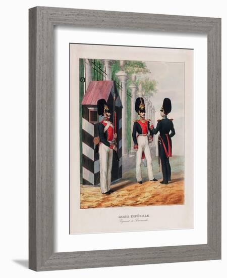 The Semenovsky Life-Guards Regiment, First Quarter of 19th C-Horace Vernet-Framed Giclee Print