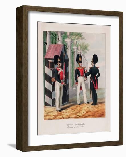 The Semenovsky Life-Guards Regiment, First Quarter of 19th C-Horace Vernet-Framed Giclee Print