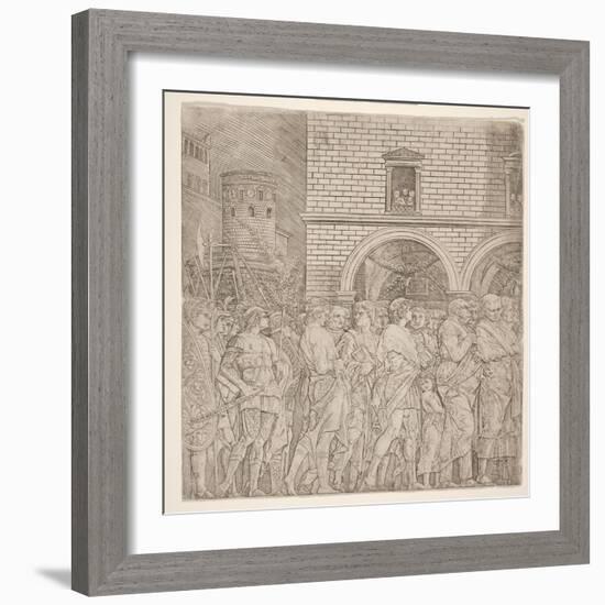 The Senators, from 'The Triumph of Julius Caesar, C.1495-Andrea Mantegna-Framed Giclee Print