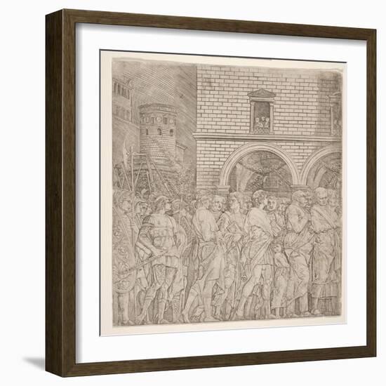 The Senators, from 'The Triumph of Julius Caesar, C.1495-Andrea Mantegna-Framed Giclee Print